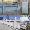 Barandales de Piedra Personalizados, Barandales de Puente de Arco de Piedra, Balaustres Tallados en Piedra de Granito, Postes de Valla para Jardín al Aire Libre, Paisajismo Exterior con Arte de Piedra