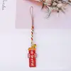 Año del Tigre Campana Lindo Colgante para Teléfono Móvil Año Nuevo Buena Suerte Memoria USB Lanyard Corto Cadena para Teléfono Móvil Colgante Tendencia
