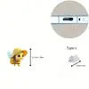 Protetor de Porta de Carregamento Fofo Tema Água-Viva para Celulares Android e iPhone com Conector 2D Design de Desenho Animado