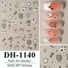 Desenho Animado Fofo Menina Coração Estrela Coração Laço Adesivos de Unha Crianças DIY Impermeável Adesivos de Manicure Enfeites Adesivos