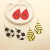 Brincos de Moda Esportiva Europeus e Americanos Mais Vendidos Formato de Gota Bola Brincos de Bola de Futebol Basquete Rugby Vôlei Aço Inoxidável Brincos com Pino
