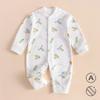 Ropa para recién nacido primavera y otoño clase a algodón puro manga larga mameluco sin costuras mameluco para bebé estampado ropa de casa