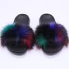 Chinelo de pele de raposa sintética quente de venda no exterior AliExpress chinelos de pele femininos chinelos de casa de pele artificial