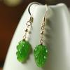Colgante Hoja de Jaspe Jade Hetian Pendientes de Oro de 14 Quilates Pendientes Hojas Colgante de Jade Collar para Mujer Cadena para Clavícula