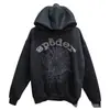 Modelo Nuevo 2026 en Stock Venta Caliente en Amazon Original Sp5Der Sudadera de Peso Pesado 450g con Telaraña para Hombre con Forro de Felpa