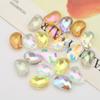 Colgante de Cristal con Forma de Frijol de 17 mm Colgante de Frijol de la Paz Color Electrochapado Accesorios de Joyería DIY Collar Pulsera