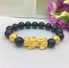 Nova Pulseira de Ouro de Areia Vietnamita, Pulseira de Ágata Pixiu Banhada a Ouro, Joias para Atacado Direto da Fábrica, Atacado de Joias