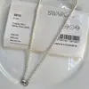 Collar de perlas de plata de ley 925 para mujer, sensación de lujo ligero de nicho de alta gama, estilo de celebridad de internet de moda, collar de perlas Swarovski