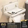 Estante de almacenamiento para caja de pañuelos sin perforación para montaje en pared, portarrollos de papel higiénico para baño, estante de almacenamiento para baño