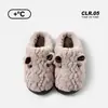Pantuflas de algodón para mujer, nuevo modelo de invierno 2026, pantuflas de felpa cálidas y lindas para interior en casa, pantuflas de algodón antideslizantes para hombre de otoño e invierno