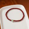 Ágata Roja Natural Cuentas Redondas 4mm Pulsera de un Círculo Sencillo Cuentas de Jade para Mujer Pulsera de Cuentas Finas Cuentas Exquisitas de Nicho