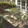 Conjunto Moderno de Mesa e Cadeiras de Lazer para Exterior Pátio Mesa e Cadeiras Simples para Varanda Pequena Conjunto Combinado de Mesa e Cadeiras de Ferro Forjado para Exterior ao Ar Livre