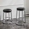 Mostrador de Cafetería Taburete Alto Acero Inoxidable Taburete Redondo Taburete de Barra Cajero de Arcade Estable Duradero Taburete Alto Informal