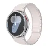 Adequado para Pulseira Samsung Watch Galaxy Watch7 Samsung 4/5/6/Fe Três Contas Cotovelo Silicone Magnético Pulseira de Relógio