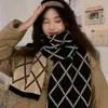 Versátil Novo Outono e Inverno 2025 Ano Novo Presente de Natal Cachecol Vermelho Tricô Cor Sólida para Mulheres Inverno Quente Estilo Japonês