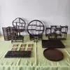Soporte de Exhibición de Mesa de Postres Estilo Chino, Bandeja de Pastel de Madera, Estante para Snacks de Té de la Tarde, Vajilla, Mesa de Exhibición para Descanso de Té de Comida Fría