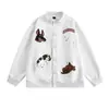 Estilo Americano Primavera Nuevo Lindo Dibujo Animado Cachorro Bordado Bordado Cardigan Sudadera Coreano Ins Tendencia Holgado Bf Chaqueta