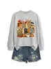 Amazon eBay Estação Independente Casual Confortável Vibes de Outono Femininas Folha de Bordo Chá de Leite Abóbora Estilo Outono/Inverno Moletom