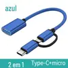 Cabo Adaptador Otg Transfronteiriço Cabo de Conversão Dois-em-Um Tipo Android Typec Conversor Multi-Interface Disco USB Mouse Teclado Otg
