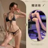 Novo Conjunto de Lingerie Sexy de Três Peças, Biquíni Sem Tirar, Tentação de Virilha Aberta, Conjunto Feminino Plus Size, Roupa de Dormir Sexy