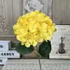 Materiales Florales Amarillos, Flores Artificiales, Decoración de Salón de Bodas, Habitación de Boda, Arreglo de Piso de Hotel, Arreglos Florales, Flores de Hortensia Artificiales, Paisajismo