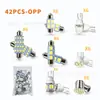 Juego Combo LED para Coche 42 Piezas T10 Luz Indicadora de Ancho, Luz de Lectura de Doble Punto, Luz de Matrícula, Luz Interior de Puerta