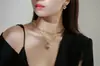Moda Europea y Americana Viento Frío Cadena Apilable Coreana ins Tendencia Fresco Pendientes Collar Viento Frío