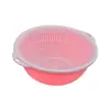 Cesta de Almacenamiento de Cocina de Doble Capa Cesta de Almacenamiento de Verduras y Frutas Redonda Grande Cesta Escurridora Cesta para Lavar Arroz y Verduras