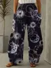 Marca Independiente de Ropa para Mujer Serie Gato Estampado Digital Pantalones de Doble Bolsillo