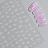 Pegatinas de uñas con lazo sencillo, venta al por mayor transfronteriza, pegatinas adhesivas de alta calidad con forma de lazo, color dorado y plateado.