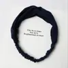 Fabricante Estilo Coreano Accesorios para el Cabello Elegante Diadema Cruzada Tejida Color Sólido para Lavado de Cara Maquillaje Diadema Empaque Individual Venta al por Mayor