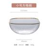 Cuenco de vidrio con borde dorado, cuenco de vidrio cuadrado con patrón de martillo creativo japonés para ensalada, juego de cuencos cuadrados para el hogar, vajilla de vidrio