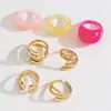 Anillo de Articulación Curva Irregular Simple Transfronterizo Europeo y Americano Anillo Metálico de Moda Accesorios para Mano de Mujer