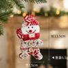 Pingentes de Decoração de Natal Tricô Ultrassônico Enfeites de Árvore de Natal Tecido Charms do Papai Noel Decorações para Casa