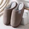 Pantuflas de algodón para pareja, unisex, invierno, antideslizantes, forradas de felpa, cálidas, para uso en interiores, pantuflas posparto, pantuflas de algodón mullidas de invierno