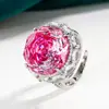 2025 Nuevo Joyería Huabi Base de Cobre Chapado en Oro Corte Fuego Color Fruta del Dragón Temperamento Set de Lujo Ligero para Mujer 18-16m