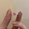 Nuevo Anillo de Apertura Mariposa Sakura para Mujer Anillo de Alto Nivel con Diseño de Nicho Anillo de Dedo Dulce y Versátil para Chicas