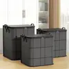 Bolsa de almacenamiento para edredones con compartimentos grandes transfronteriza, organizador de almacenamiento a prueba de polvo plegable para ropa y ropa de cama, capacidad extragrande