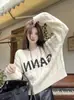 Suéter de cuello redondo para mujer, marca de moda, tejido vintage otoño e invierno 2026, suéter casual estilo Hong Kong