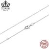 Collar Sencillo de Plata de Ley S925 para Niñas Cadena Sola Cadena Desnuda Ajustable Collar Clavícula en Y SCA010-45