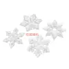 Colgante DIY copo de nieve transparente transfronterizo Accesorios navideños 65-6.7mm cristal acrílico copo de nieve