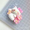 Flor de Cerezo Ángel Gato Accesorios de Resina Pegamento Crema DIY Creativo Horquilla Imán de Nevera Hebilla de Zapato Colgante Material de Almacenamiento