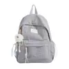 Mochila de estilo universitario, de alta calidad, a cuadros para niñas, adecuada para estudiantes de secundaria y preparatoria, ligera, versátil y de gran capacidad, perfecta para la escuela