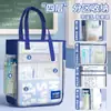 Bolsa de Arquivo Transparente com Tela A4 para Estudante Bolsa de Mensageiro Bolsa de Informação 4 Camadas de Classificação Bolsa de Armazenamento de Arquivos com Zíper de Grande Capacidade