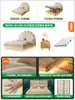 Cama Pétalo Francés Estilo Crema Cama Colgante Dormitorio Principal Cama para Niñas Cama de Princesa Dormitorio de Niñas Cama de Tela Moderna Simple
