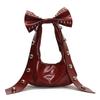 Bolsa Tote Retrô com Rebites e Laço Oozi Nicho Fofa para Viagem Bolsa de Ombro Moda Europeia e Americana Bolsa Transversal Feminina