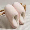 Chinelos de Algodão Femininos Inverno Novo Casa Interna EVA Base Grossa Antiderrapante Casal Quente Doméstico Chinelos de Algodão com Forro de Lã para Homens