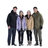 Chaqueta 3 en 1 de moda para exteriores para mujer, chaqueta de esquí gruesa con capucha para invierno, chaqueta impermeable y cortavientos para montañismo para hombre