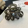 Pinza para el pelo simple con estampado de leopardo ámbar para la parte trasera de la cabeza de mujer Pinza para el pelo Pinza para el pelo de alta gama Pinza de tiburón Pinza para el pelo nueva Accesorio para el pelo