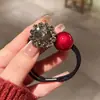 Estilo Francês Alto Padrão Sensação Alto Valor Cordão com Cabeça de Pérola Feminino Ins Versátil Elástico Alto Anel de Cabelo Retrô Elegante